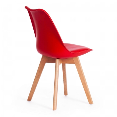 Стул TULIP mod. 73 / 1 шт. в упаковке дерево/пластик/ПУ, 48.552.583cм, красный