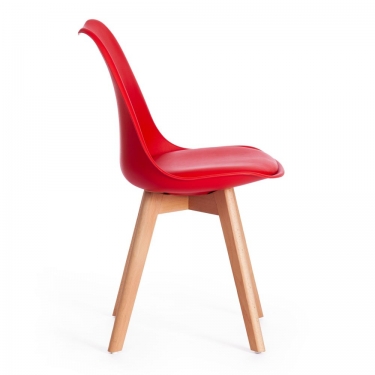 Стул TULIP mod. 73 / 1 шт. в упаковке дерево/пластик/ПУ, 48.552.583cм, красный