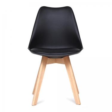 Стул TULIP mod. 73 / 1 шт. в упаковке дерево/пластик/ПУ, 48.552.583cм, черный