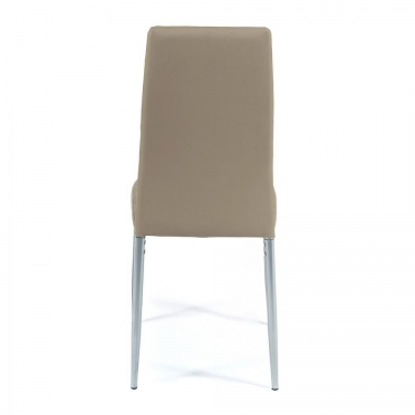 Стул Easy mod. 24 / 1 шт. в упаковке металл/экокожа, 40x42x95.5, пепельно-коричневый/серый