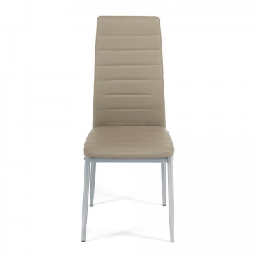 Стул Easy mod. 24 / 1 шт. в упаковке металл/экокожа, 40x42x95.5, пепельно-коричневый/серый