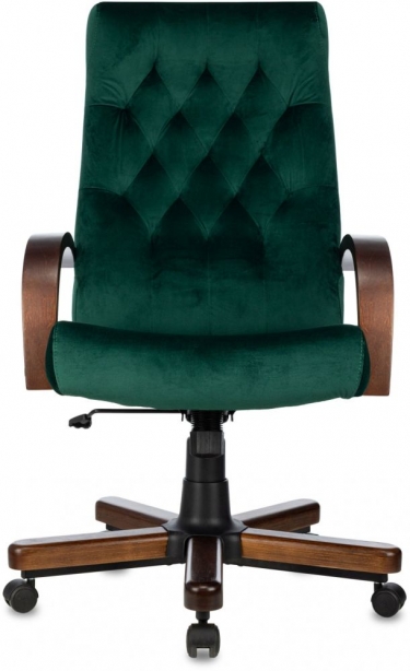 Кресло руководителя Бюрократ T-9928WALNUT Fabric зеленый Italia Green