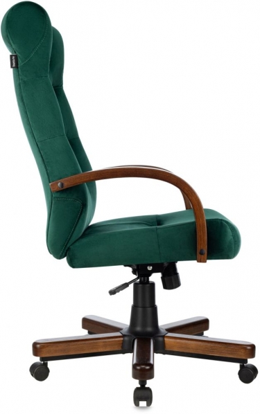 Кресло руководителя Бюрократ T-9928WALNUT Fabric зеленый Italia Green