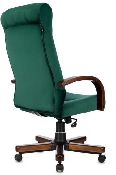 Кресло руководителя Бюрократ T-9928WALNUT Fabric зеленый Italia Green