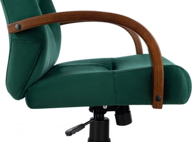 Кресло руководителя Бюрократ T-9928WALNUT Fabric зеленый Italia Green