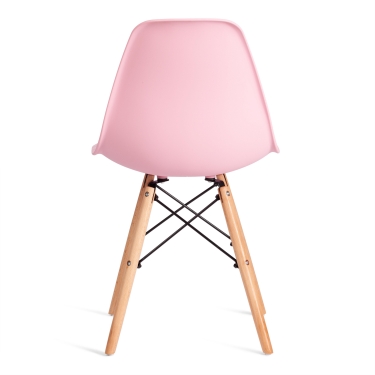 Стул Tetchair CINDY EAMES mod. 1801 дерево бук/металл/сиденье пластик, Light pink светло-розовый
