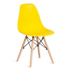 Стул Tetchair CINDY EAMES mod. 1801 дерево бук/металл/сиденье пластик, Yellow Желтый
