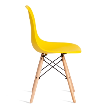 Стул Tetchair CINDY EAMES mod. 1801 дерево бук/металл/сиденье пластик, Yellow Желтый