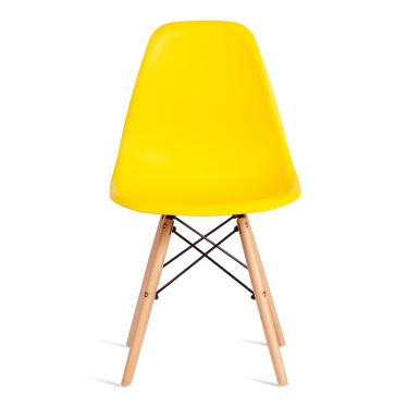 Стул Tetchair CINDY EAMES mod. 1801 дерево бук/металл/сиденье пластик, Yellow Желтый