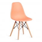 Стул Tetchair CINDY EAMES mod. 1801 дерево бук/металл/сиденье пластик, Orange Оранжевый