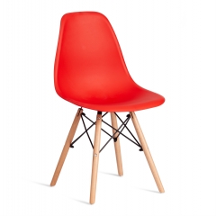 Стул Tetchair CINDY EAMES mod. 1801 дерево бук/металл/сиденье пластик, Red красный