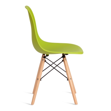 Стул Tetchair CINDY EAMES mod. 1801 дерево бук/металл/сиденье пластик, Olive оливковый