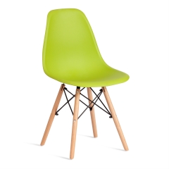 Стул Tetchair CINDY EAMES mod. 1801 дерево бук/металл/сиденье пластик, Olive оливковый