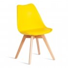 Стул Tetchair TULIP mod. 73-1 дерево/пластик/экокожа, Желтый Yellow