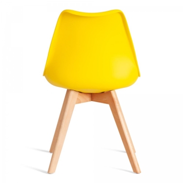 Стул Tetchair TULIP mod. 73-1 дерево/пластик/экокожа, Желтый Yellow