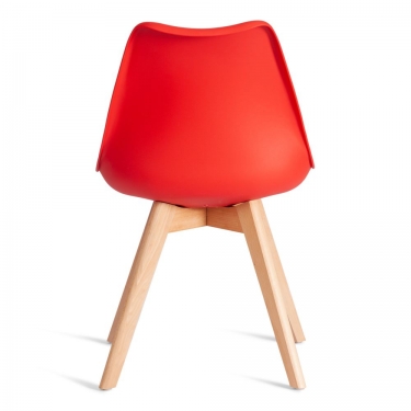 Стул Tetchair TULIP mod. 73-1 дерево/пластик/экокожа, Красный Red