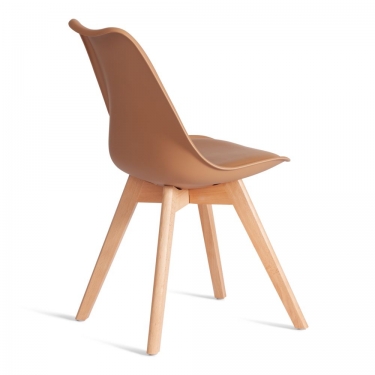 Стул Tetchair TULIP mod. 73-1 дерево/пластик/экокожа, Бежевый Latte