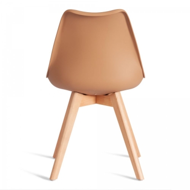 Стул Tetchair TULIP mod. 73-1 дерево/пластик/экокожа, Бежевый Latte