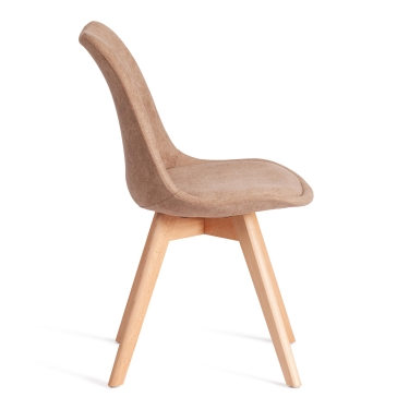 Стул Tetchair TULIP SOFT mod. 053V дерево/пластик/ткань, 49,5 x 54,5 x 84 см, Бежевый Beige LY1701-4