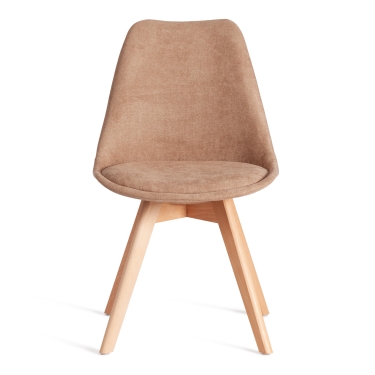 Стул Tetchair TULIP SOFT mod. 053V дерево/пластик/ткань, 49,5 x 54,5 x 84 см, Бежевый Beige LY1701-4
