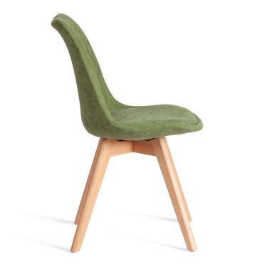 Стул Tetchair TULIP SOFT mod. 053V дерево/пластик/ткань, 49,5 x 54,5 x 84 см, Зеленый Green LY1701-7