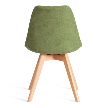Стул Tetchair TULIP SOFT mod. 053V дерево/пластик/ткань, 49,5 x 54,5 x 84 см, Зеленый Green LY1701-7