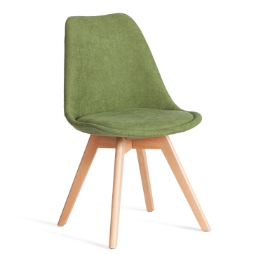 Стул Tetchair TULIP SOFT mod. 053V дерево/пластик/ткань, 49,5 x 54,5 x 84 см, Зеленый Green LY1701-7
