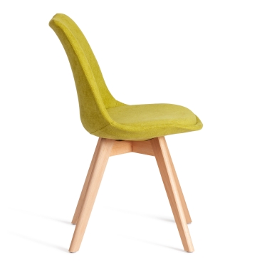 Стул Tetchair TULIP SOFT mod. 053V дерево/пластик/ткань, 49,5 x 54,5 x 84 см, Светло-зеленый Light green LY1701-8