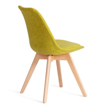 Стул Tetchair TULIP SOFT mod. 053V дерево/пластик/ткань, 49,5 x 54,5 x 84 см, Светло-зеленый Light green LY1701-8