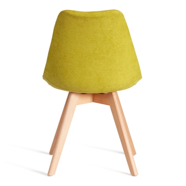Стул Tetchair TULIP SOFT mod. 053V дерево/пластик/ткань, 49,5 x 54,5 x 84 см, Светло-зеленый Light green LY1701-8