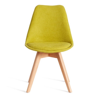 Стул Tetchair TULIP SOFT mod. 053V дерево/пластик/ткань, 49,5 x 54,5 x 84 см, Светло-зеленый Light green LY1701-8