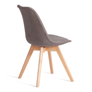 Стул Tetchair TULIP SOFT mod. 053V дерево/пластик/ткань, 49,5 x 54,5 x 84 см, Серый Grey LY1701-26