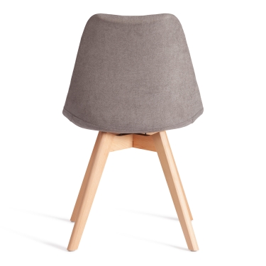 Стул Tetchair TULIP SOFT mod. 053V дерево/пластик/ткань, 49,5 x 54,5 x 84 см, Серый Grey LY1701-26