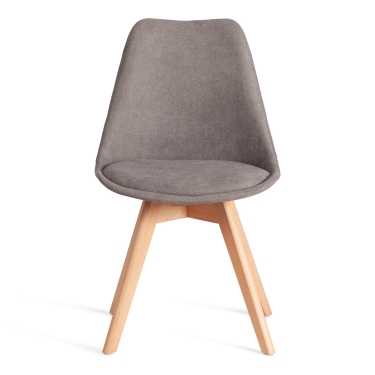Стул Tetchair TULIP SOFT mod. 053V дерево/пластик/ткань, 49,5 x 54,5 x 84 см, Серый Grey LY1701-26