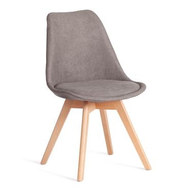 Стул Tetchair TULIP SOFT mod. 053V дерево/пластик/ткань, 49,5 x 54,5 x 84 см, Серый Grey LY1701-26