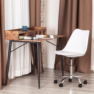 Офисное кресло Tetchair TULIP mod.106-1 металл/пластик/PU, White белый / Chrome хром