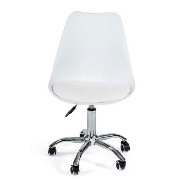 Офисное кресло TULIP mod.106-1 металл/пластик/PU, 58 x 47 x 97см, White белый / Chrome хром