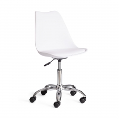 Офисное кресло Tetchair TULIP mod.106-1 металл/пластик/PU, White белый / Chrome хром