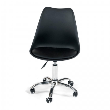 Офисное кресло Tetchair TULIP mod.106-1 металл/пластик/PU, Black черный / Chrome хром