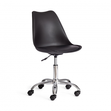 Офисное кресло Tetchair TULIP mod.106-1 металл/пластик/PU, Black черный / Chrome хром