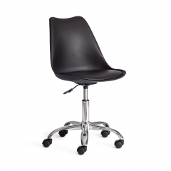 Офисное кресло Tetchair TULIP mod.106-1 металл/пластик/PU, Black черный / Chrome хром