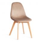 Стул Tetchair CINDY SOFT mod. C1021F1-1 велюр/дерево бук, коричневый HLR12 / натуральный