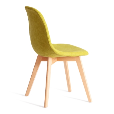 Стул CINDY SOFT mod. C1021F1-1 фактурный велюр/дерево бук, 55 х 48 х 83 см, Светло-зеленый LY1701-8 / натуральный