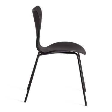 Стул Jacobsen mod DC 102-1 пластик/металл, 45 х 54.5 х 80 см, Black Черный / Black Черный
