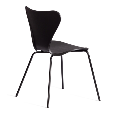 Стул Jacobsen mod DC 102-1 пластик/металл, 45 х 54.5 х 80 см, Black Черный / Black Черный