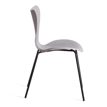 Стул Jacobsen mod DC 102-1 пластик/металл, 45 х 54.5 х 80 см, Grey Cерый /Black Черный