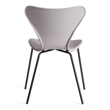 Стул Jacobsen mod DC 102-1 пластик/металл, 45 х 54.5 х 80 см, Grey Cерый /Black Черный