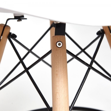 Стул барный Cindy Bar Chair mod. 80-1 дерево бук/металл/пластик, 50 х 51 х 109 см, White Белый 70029/ натуральный