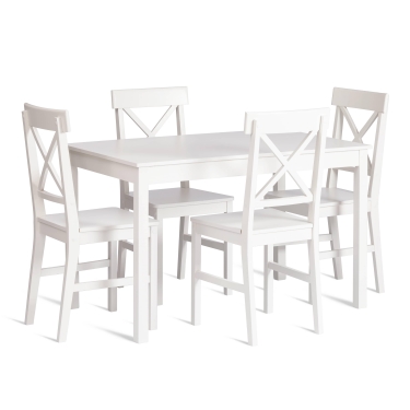 Обеденный комплект Tetchair Хадсон / Hudson Dining Set mod.0102, White белый