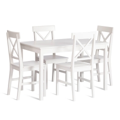 Обеденный комплект Tetchair Хадсон / Hudson Dining Set mod.0102, White белый